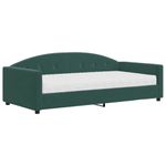 Casa si Gradina - Mobilier - Paturi si accesorii - Paturi - Pat de zi cu saltea, verde inchis, 100x200 cm, catifea - Infinity.ro