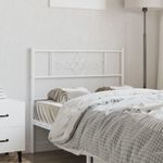 Casa si Gradina - Mobilier - Paturi si accesorii - Accesorii paturi - Tablie de pat metalica, alb, 107 cm - Infinity.ro