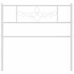 Casa si Gradina - Mobilier - Paturi si accesorii - Accesorii paturi - Tablie de pat metalica, alb, 107 cm - Infinity.ro