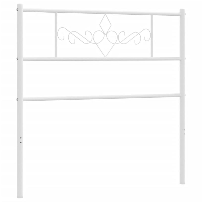 Casa si Gradina - Mobilier - Paturi si accesorii - Accesorii paturi - Tablie de pat metalica, alb, 107 cm - Infinity.ro