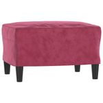 Casa si Gradina - Mobilier - Scaune si fotolii - Fotolii - Fotoliu canapea cu taburet, rosu vin, 60 cm, catifea - Infinity.ro