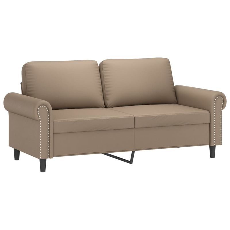 Casa si Gradina - Mobilier - Canapele si coltare - Canapele - Canapea cu 2 locuri cu pernute, cappuccino, 140 cm, piele eco. - Infinity.ro