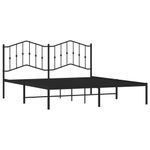 Casa si Gradina - Mobilier - Paturi si accesorii - Paturi - Cadru de pat metalic cu tablie, negru, 160x200 cm - Infinity.ro