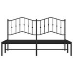 Casa si Gradina - Mobilier - Paturi si accesorii - Paturi - Cadru de pat metalic cu tablie, negru, 160x200 cm - Infinity.ro