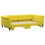 Casa si Gradina - Mobilier - Paturi si accesorii - Paturi - Pat de zi cu extensie, galben, 100x200 cm, catifea - Infinity.ro