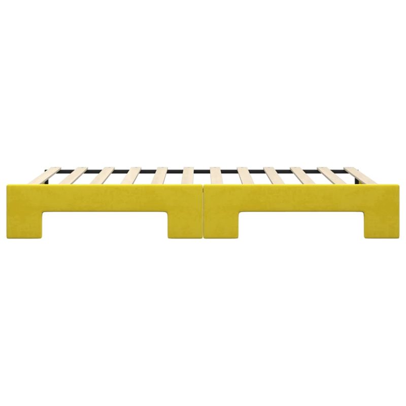 Casa si Gradina - Mobilier - Paturi si accesorii - Paturi - Pat de zi cu extensie, galben, 100x200 cm, catifea - Infinity.ro