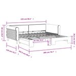 Casa si Gradina - Mobilier - Paturi si accesorii - Paturi - Pat de zi cu extensie, galben, 100x200 cm, catifea - Infinity.ro