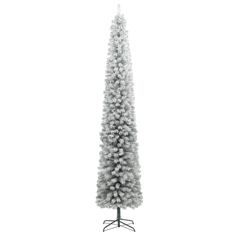 Casa si Gradina - Decoratiuni - Decoratiuni de sezon - Brad de Craciun subtire cu suport si zapada, 270 cm, PVC - Infinity.ro