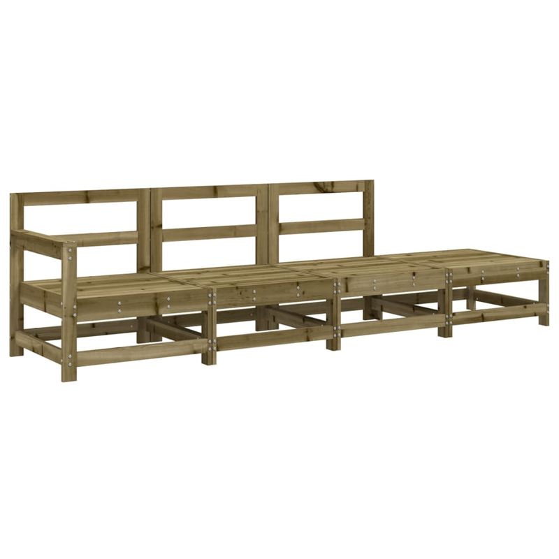 Casa si Gradina - Gradina si terasa - Mobilier exterior - Canapele si fotolii gradina - Set mobilier relaxare de gradina, 4 piese, lemn de pin tratat - Infinity.ro