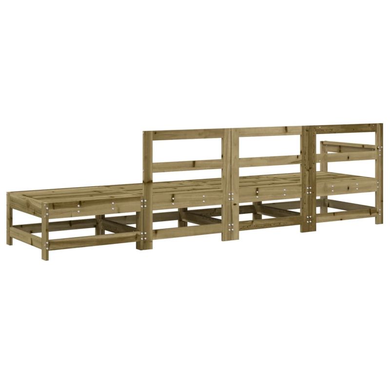 Casa si Gradina - Gradina si terasa - Mobilier exterior - Canapele si fotolii gradina - Set mobilier relaxare de gradina, 4 piese, lemn de pin tratat - Infinity.ro