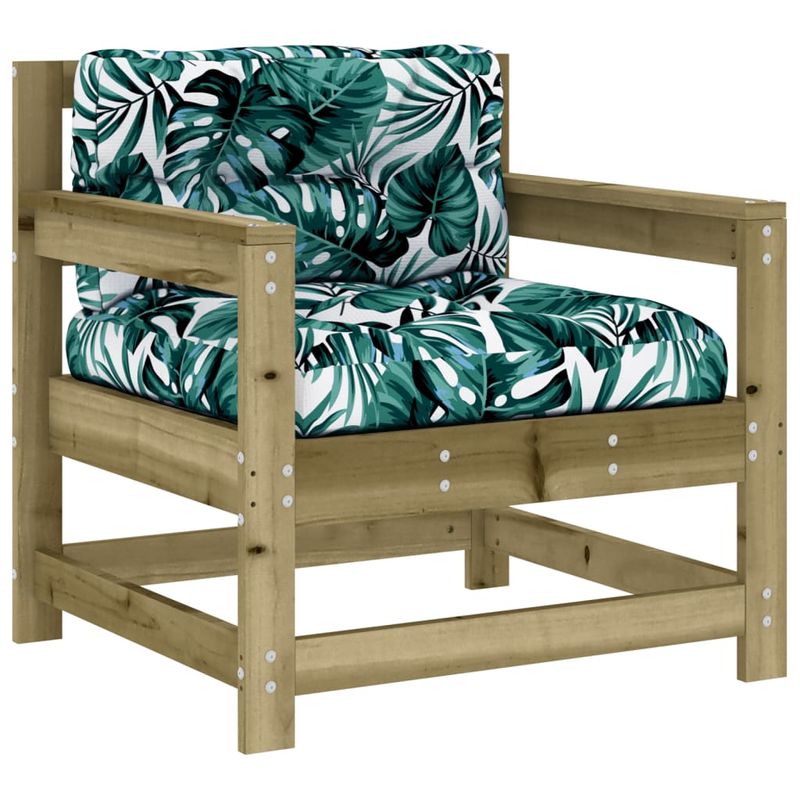 Casa si Gradina - Gradina si terasa - Mobilier exterior - Canapele si fotolii gradina - fotoliu de gradina cu perne, 2 buc., lemn de pin tratat - Infinity.ro