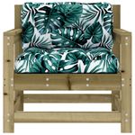 Casa si Gradina - Gradina si terasa - Mobilier exterior - Canapele si fotolii gradina - fotoliu de gradina cu perne, 2 buc., lemn de pin tratat - Infinity.ro