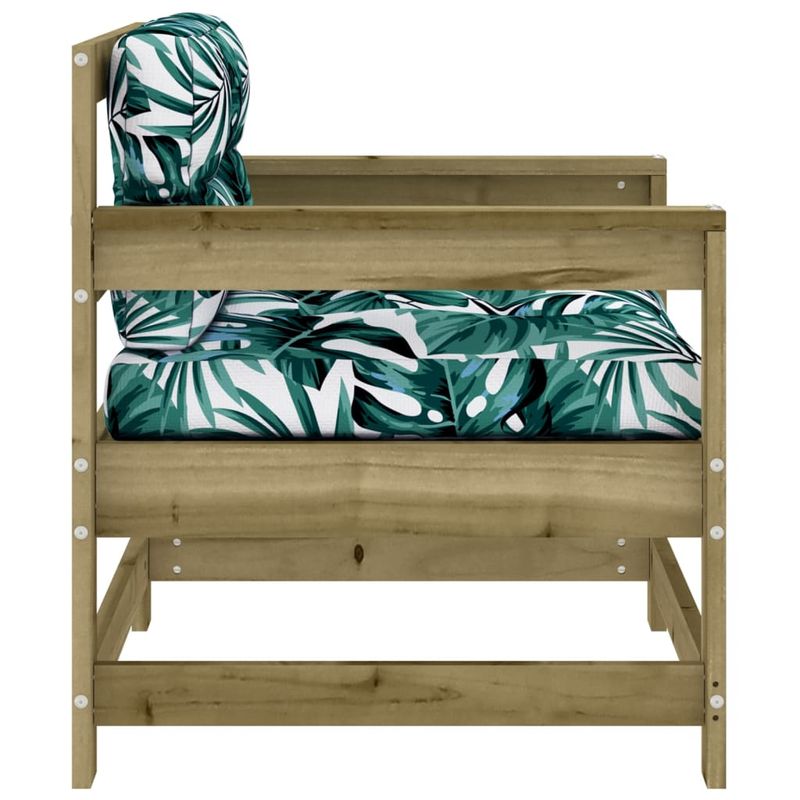 Casa si Gradina - Gradina si terasa - Mobilier exterior - Canapele si fotolii gradina - fotoliu de gradina cu perne, 2 buc., lemn de pin tratat - Infinity.ro
