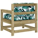 Casa si Gradina - Gradina si terasa - Mobilier exterior - Canapele si fotolii gradina - fotoliu de gradina cu perne, 2 buc., lemn de pin tratat - Infinity.ro