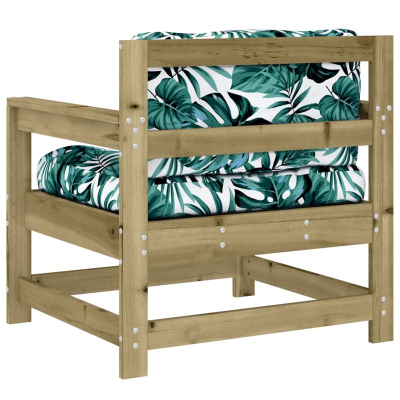 Casa si Gradina - Gradina si terasa - Mobilier exterior - Canapele si fotolii gradina - fotoliu de gradina cu perne, 2 buc., lemn de pin tratat - Infinity.ro