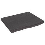 Casa si Gradina - Mobilier - Feronerie si accesorii mobila - Blat de masa maro 60x50x(2-4) cm, lemn masiv stejar tratat, maro închis - Infinity.ro