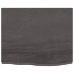 Casa si Gradina - Mobilier - Feronerie si accesorii mobila - Blat de masa maro 60x50x(2-4) cm, lemn masiv stejar tratat, maro închis - Infinity.ro