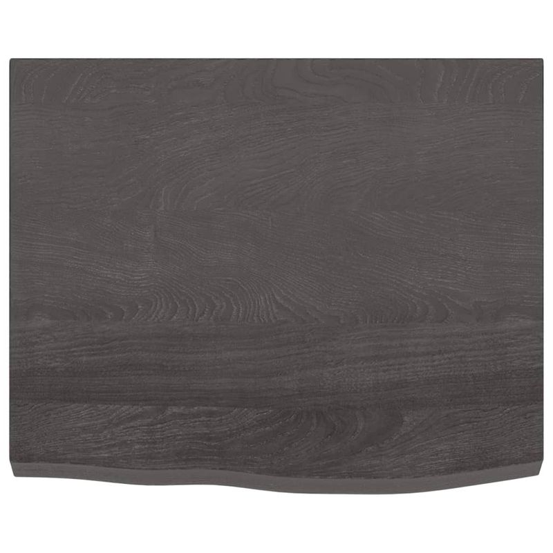 Casa si Gradina - Mobilier - Feronerie si accesorii mobila - Blat de masa maro 60x50x(2-4) cm, lemn masiv stejar tratat, maro închis - Infinity.ro