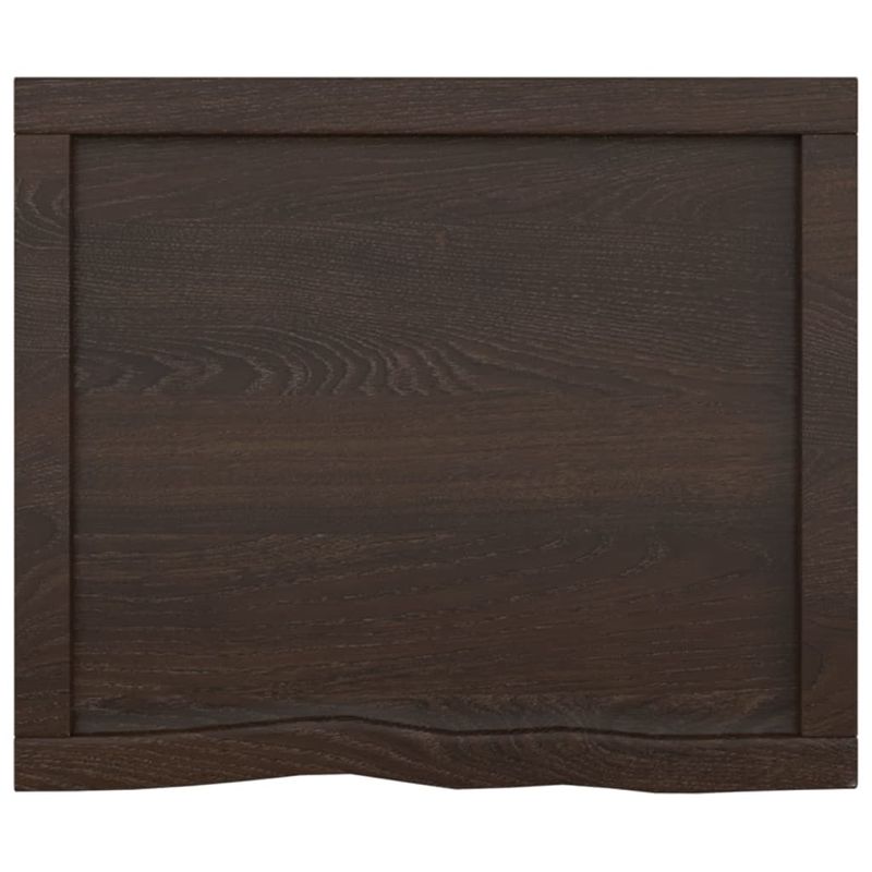 Casa si Gradina - Mobilier - Feronerie si accesorii mobila - Blat de masa maro 60x50x(2-4) cm, lemn masiv stejar tratat, maro închis - Infinity.ro