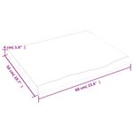 Casa si Gradina - Mobilier - Feronerie si accesorii mobila - Blat de masa maro 60x50x(2-4) cm, lemn masiv stejar tratat, maro închis - Infinity.ro