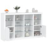 Casa si Gradina - Mobilier - Comode si corpuri - Comode - Servanta cu lumini LED, 3 buc., alb, lemn prelucrat - Infinity.ro