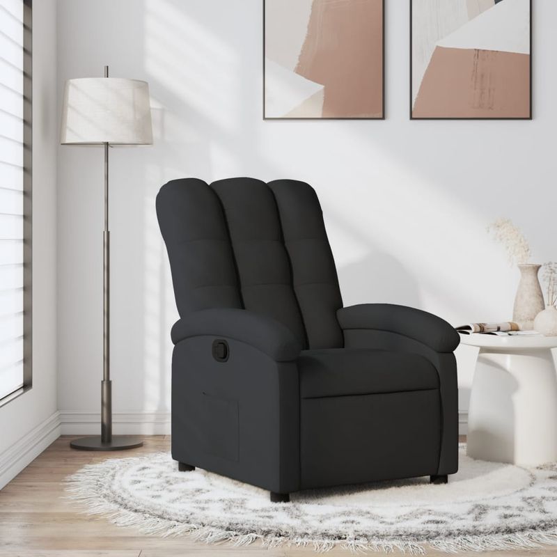 Casa si Gradina - Mobilier - Scaune si fotolii - Fotolii - Fotoliu rabatabil, negru, material textil - Infinity.ro