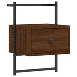 Casa si Gradina - Mobilier - Comode si corpuri - Noptiere - Noptiera de perete, stejar maro, 35x30x51 cm, lemn prelucrat - Infinity.ro