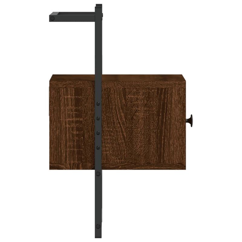 Casa si Gradina - Mobilier - Comode si corpuri - Noptiere - Noptiera de perete, stejar maro, 35x30x51 cm, lemn prelucrat - Infinity.ro