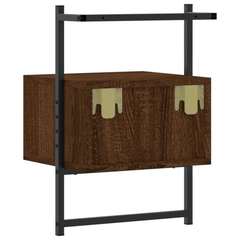 Casa si Gradina - Mobilier - Comode si corpuri - Noptiere - Noptiera de perete, stejar maro, 35x30x51 cm, lemn prelucrat - Infinity.ro