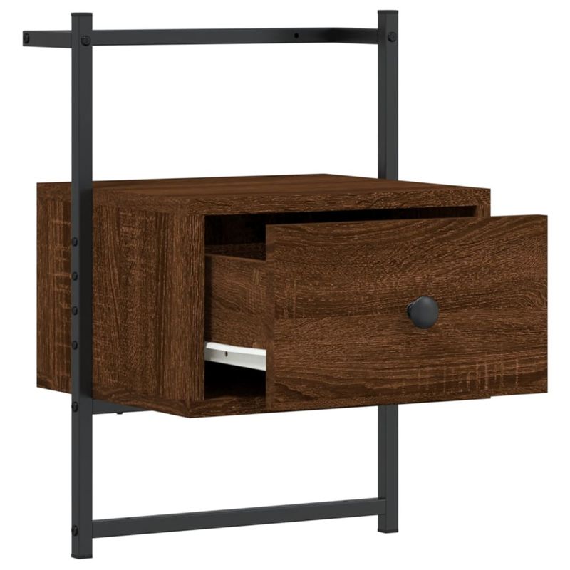 Casa si Gradina - Mobilier - Comode si corpuri - Noptiere - Noptiera de perete, stejar maro, 35x30x51 cm, lemn prelucrat - Infinity.ro
