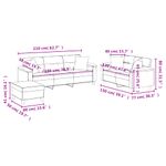 Casa si Gradina - Mobilier - Seturi de mobilier - Seturi living - Set de canapele cu perne, 3 piese, gri inchis, microfibra - Infinity.ro