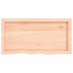 Casa si Gradina - Mobilier - Feronerie si accesorii mobila - Blat de masa, 80x40x(2-6) cm, lemn masiv de stejar netratat - Infinity.ro