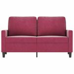 Casa si Gradina - Mobilier - Canapele si coltare - Canapele - Canapea cu 2 locuri, rosu vin, 120 cm, catifea - Infinity.ro