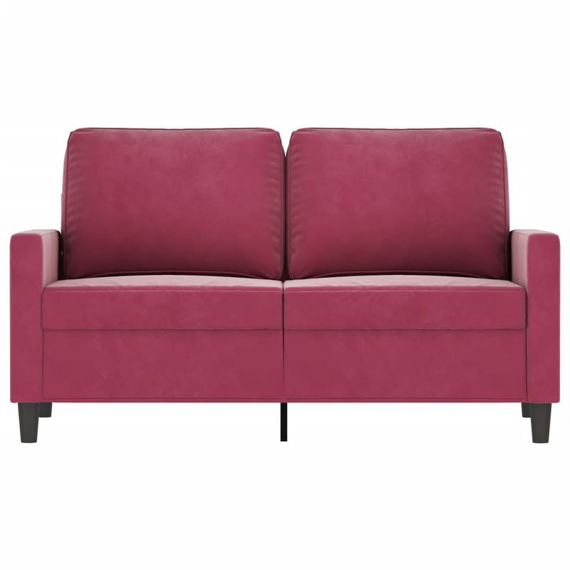 Casa si Gradina - Mobilier - Canapele si coltare - Canapele - Canapea cu 2 locuri, rosu vin, 120 cm, catifea - Infinity.ro
