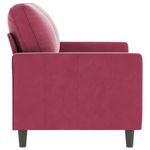 Casa si Gradina - Mobilier - Canapele si coltare - Canapele - Canapea cu 2 locuri, rosu vin, 120 cm, catifea - Infinity.ro