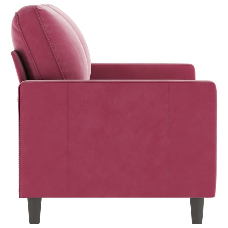Casa si Gradina - Mobilier - Canapele si coltare - Canapele - Canapea cu 2 locuri, rosu vin, 120 cm, catifea - Infinity.ro