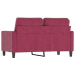 Casa si Gradina - Mobilier - Canapele si coltare - Canapele - Canapea cu 2 locuri, rosu vin, 120 cm, catifea - Infinity.ro