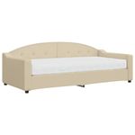 Casa si Gradina - Mobilier - Paturi si accesorii - Paturi - Pat de zi cu saltea, crem, 90x200 cm, textil - Infinity.ro