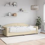 Casa si Gradina - Mobilier - Paturi si accesorii - Paturi - Pat de zi cu saltea, crem, 90x200 cm, textil - Infinity.ro