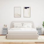 Casa si Gradina - Mobilier - Comode si corpuri - Noptiere - Noptiere cu lumini LED, 2 buc., gri beton, 35x39x55 cm - Infinity.ro