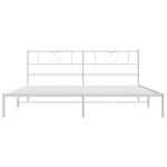 Casa si Gradina - Mobilier - Paturi si accesorii - Paturi - Cadru de pat metalic cu tablie, alb, 193x203 cm - Infinity.ro