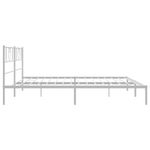 Casa si Gradina - Mobilier - Paturi si accesorii - Paturi - Cadru de pat metalic cu tablie, alb, 193x203 cm - Infinity.ro