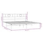 Casa si Gradina - Mobilier - Paturi si accesorii - Paturi - Cadru de pat metalic cu tablie, alb, 193x203 cm - Infinity.ro