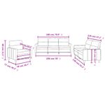 Casa si Gradina - Mobilier - Seturi de mobilier - Seturi living - Set de canapele cu perne, 3 piese, maro, textil - Infinity.ro