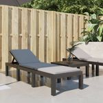 Casa si Gradina - Gradina si terasa - Mobilier exterior - Scaune si sezlonguri gradina - Sezlong cu perne, antracit, PP - Infinity.ro