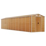 Casa si Gradina - Gradina si terasa - Casute de gradina - Sopron de gradina, maro deschis, 191x980x198 cm otel galvanizat - Infinity.ro