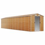 Casa si Gradina - Gradina si terasa - Casute de gradina - Sopron de gradina, maro deschis, 191x980x198 cm otel galvanizat - Infinity.ro