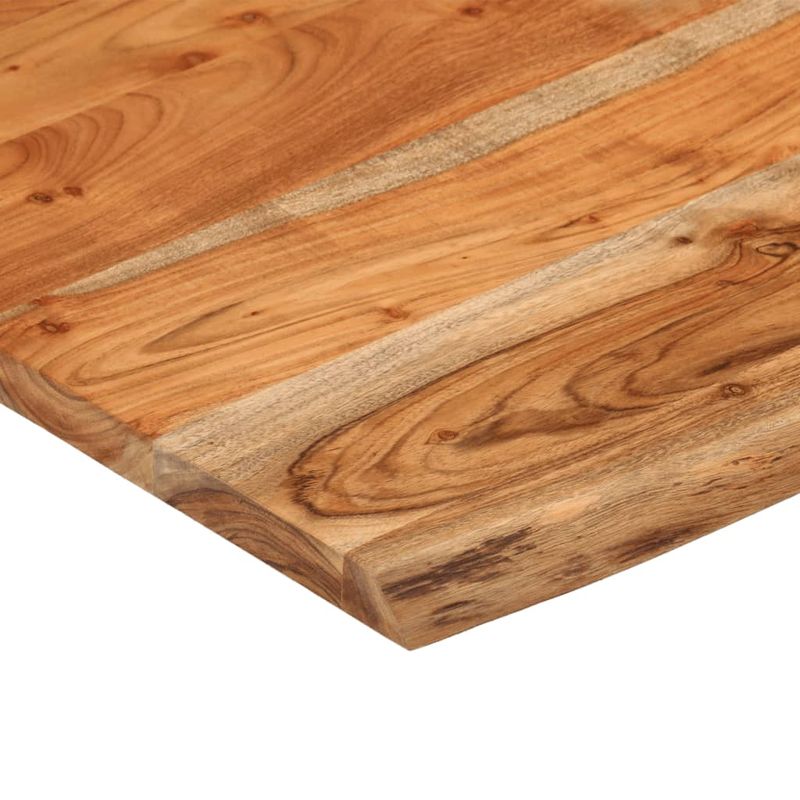 Casa si Gradina - Mobilier - Biblioteci si rafturi - Rafturi - Raft perete 40x40x3,8 cm patrat lemn masiv acacia margine vie - Infinity.ro
