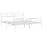 Casa si Gradina - Mobilier - Paturi si accesorii - Paturi - Cadru de pat metalic cu tablie de cap/picioare, alb, 183x213 cm - Infinity.ro