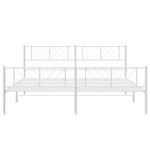 Casa si Gradina - Mobilier - Paturi si accesorii - Paturi - Cadru de pat metalic cu tablie de cap/picioare, alb, 183x213 cm - Infinity.ro